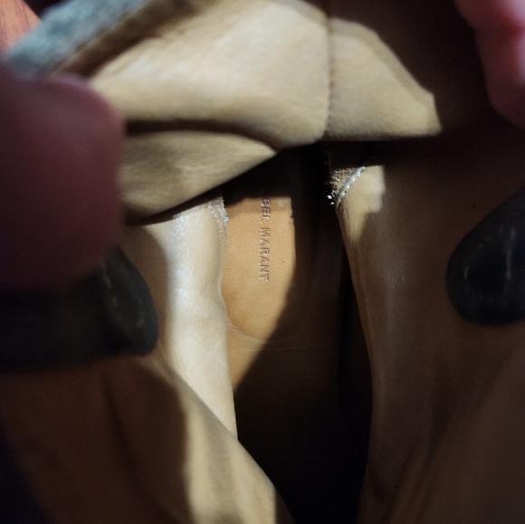 Isabel Marant Crisi Beige Grey Suede Ankle Boots - Picture 2 of 7